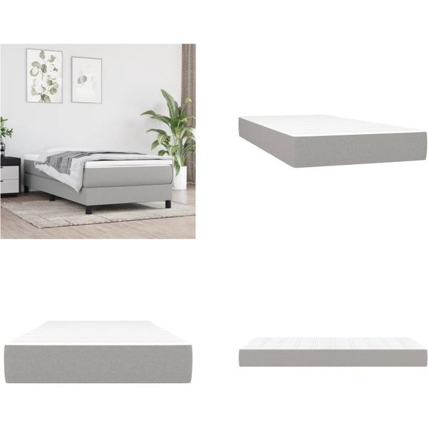 Vidaxl Materasso A Molle Insacchettate Grigio Chiaro 80X200X20 Cm - Materasso A Molle Insacchettate - Materassi A Molle Insacchettate - Materasso - Arredamento Camera Da Letto-image