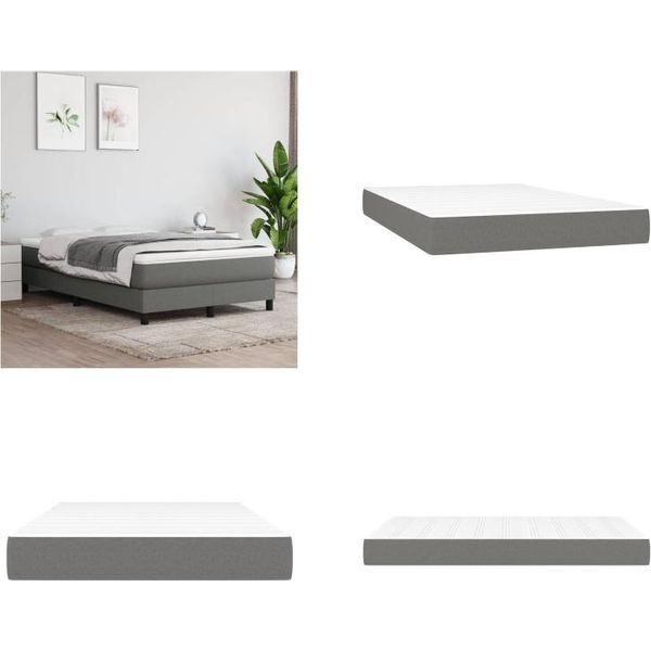 Vidaxl Materasso A Molle Insacchettate Grigio Scuro 120X200X20 Cm - Materasso A Molle Insacchettate - Materassi A Molle Insacchettate - Materasso - Mobili Per La Camera Da Letto-image