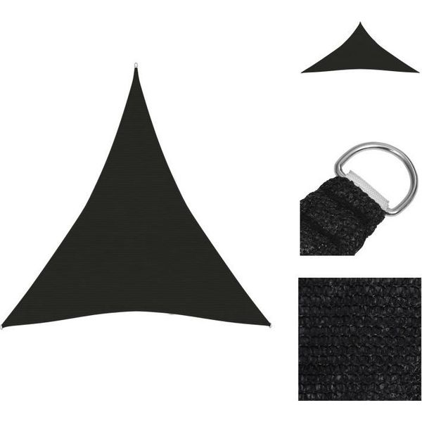 Vidaxl Tenda Da Sole 160 G/M² Nero 4X5X5 M Hdpe - Ombrelloni E Tende Da Sole-image