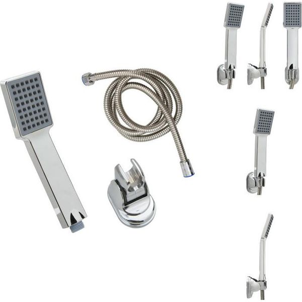 Vidaxl Soffione Doccia Con Tubo Flessibile Da 1,5 M Cromato - Soffioni Doccia-image