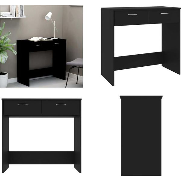 Vidaxl Scrivania Nera 80X40X75 Cm In Legno - Scrivania - Scrivanie - Scrivania Per Computer - Scrivanie Per Computer-image
