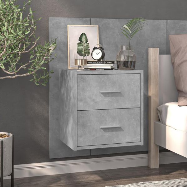 Maison Exclusive - Comodino Da Parete Grigio Cemento-image