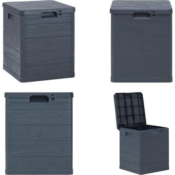Vidaxl Contenitore Da Giardino 90 L Antracite - Contenitore - Contenitori - Contenitori Per Cuscini - Contenitori Per Cuscini-image