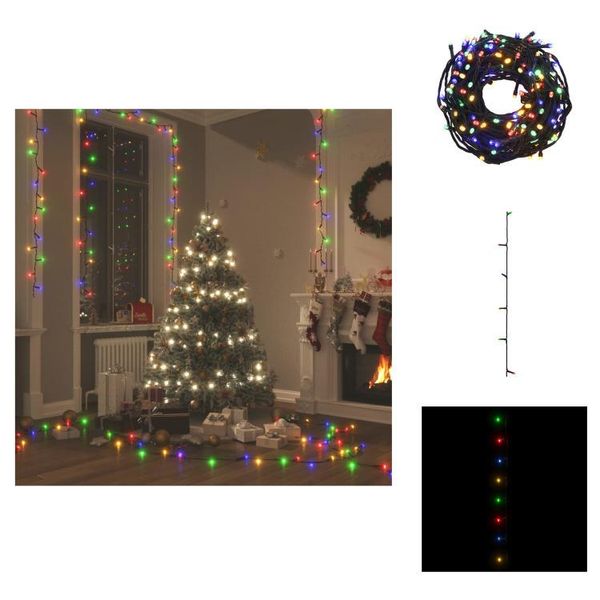 Vidaxl Fata Led Con 2000 Led Multicolore 200 M Pvc - Illuminazione Natalizia-image