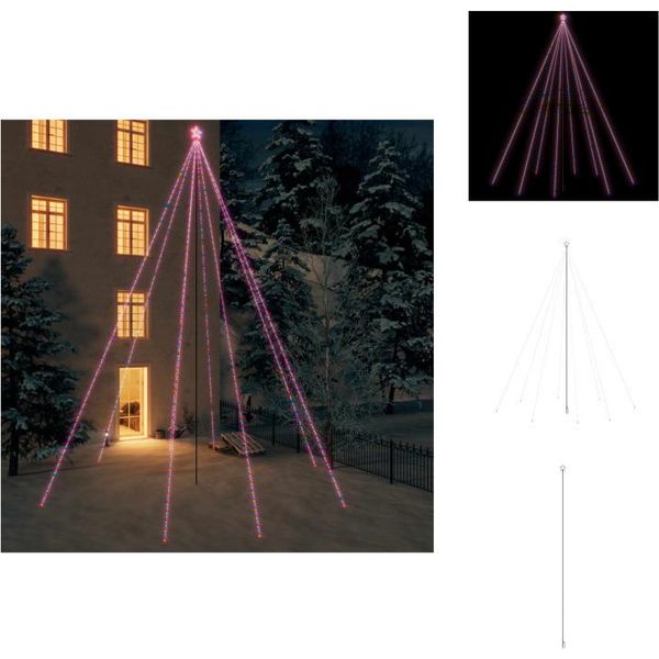 Vidaxl Albero Di Natale Luci Fiabesche Per Interni Esterni 1300 Led Colorati 8 M - Alberi Di Natale-image