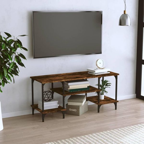 Maison Exclusive - Mobile Tv In Rovere Affumicato 102X35X45,5 Cm Materiale Ligneo-image