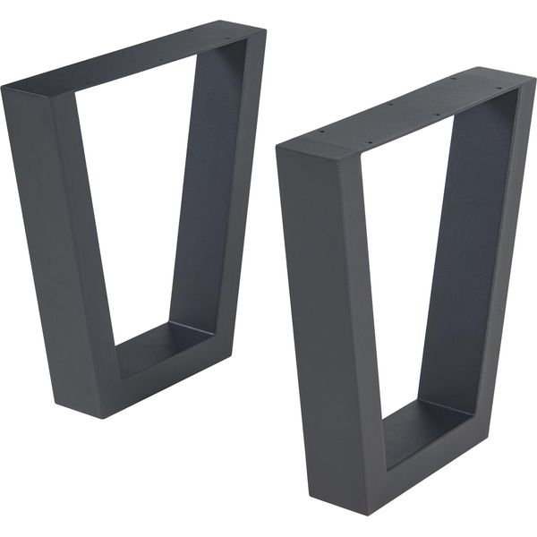 Set Di 2 Telai Da Tavolo 'Lalling' Per Tavolino Panca In Acciaio 43 X 25/40 Cm Nero-image