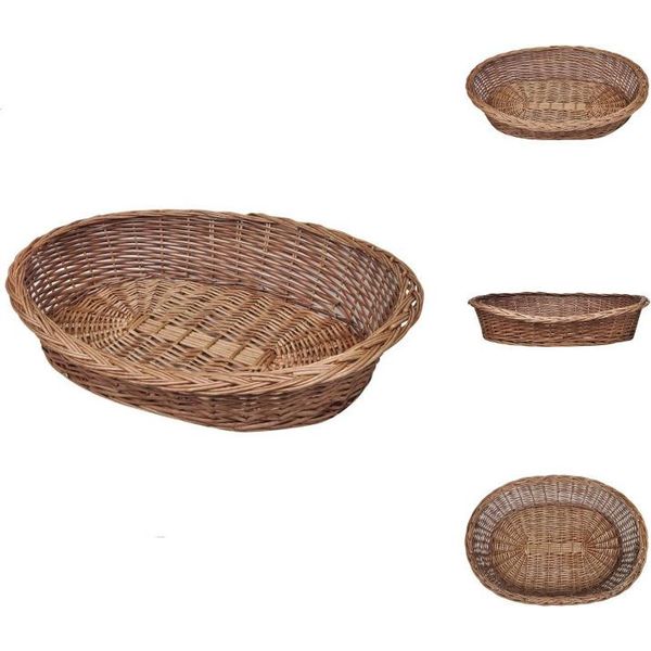 Vidaxl Letto Per Cani In Vimini Naturale 90 Cm - Letti Per Cani-image