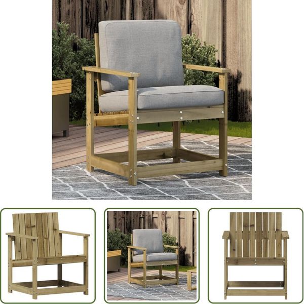 Sedia Da Giardino The Living Store 62X56X77 Cm In Legno Di Pino Impregnato-image