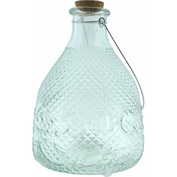 Vaso Per Vespe - Cattura Vespe - Uso In Piedi E Appeso - 10 X 10 X 14 Cm - Vetro - 2 Pezzi-image