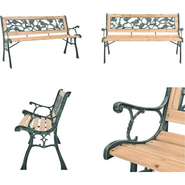 Vidaxl Panca Da Giardino 122 Cm In Legno - Panca Da Giardino - Panca Da Giardino - Panca Da Patio - Panche Da Patio-image