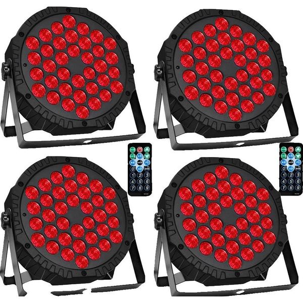 Effetto Faretto Da Palcoscenico, Colore Rgb, Modalità Di Controllo Multiple, 4 Unità, Spina Ue-image