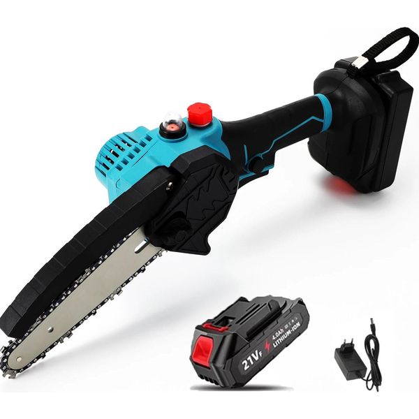 Motosega Elettrica, Motore Brushless Da 21 V, Design Portatile, 1 Batteria, Eu-image