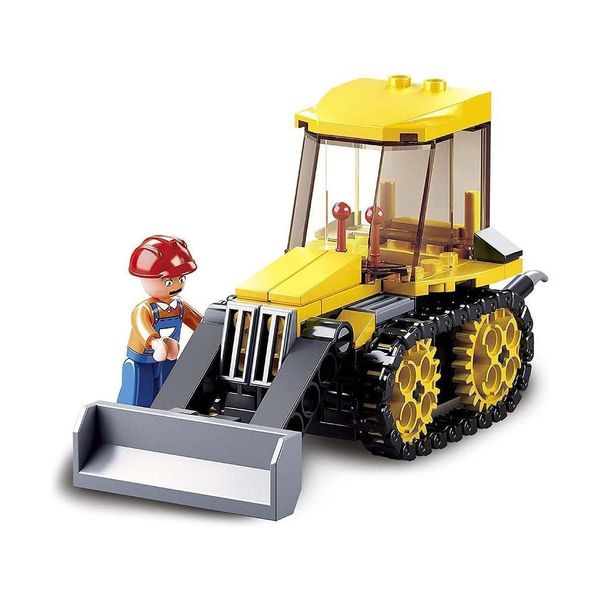 Sluban Town Costruzione Caterpillar 132 Pezzi M38-B0377D Set Di Blocchi Da Costruzione-image