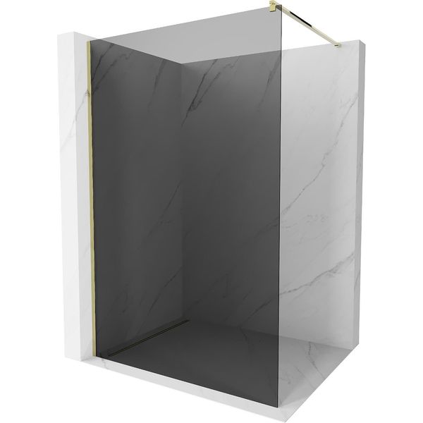 Mexen Kioto Parete Doccia Walk-In 140 X 200 Cm, Grafite 8 Mm, Oro - 800-140-101-50-40-image