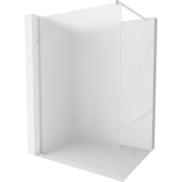 Mexen Kioto Parete Per Doccia Walk-In 130 X 200 Cm, Brina 8 Mm, Nichel Spazzolato - 800-130-101-97-30-image