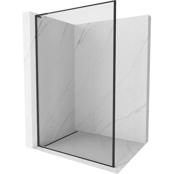 Mexen Kioto L Parete Doccia Walk-In 110 X 200 Cm, Cornice Nera, Nero - 800-110-103-70-70-image