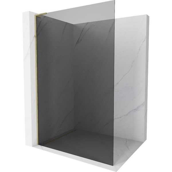 Mexen Kioto L Parete Doccia Walk-In 100 X 200 Cm, Grafite, Oro - 800-100-103-50-40-image