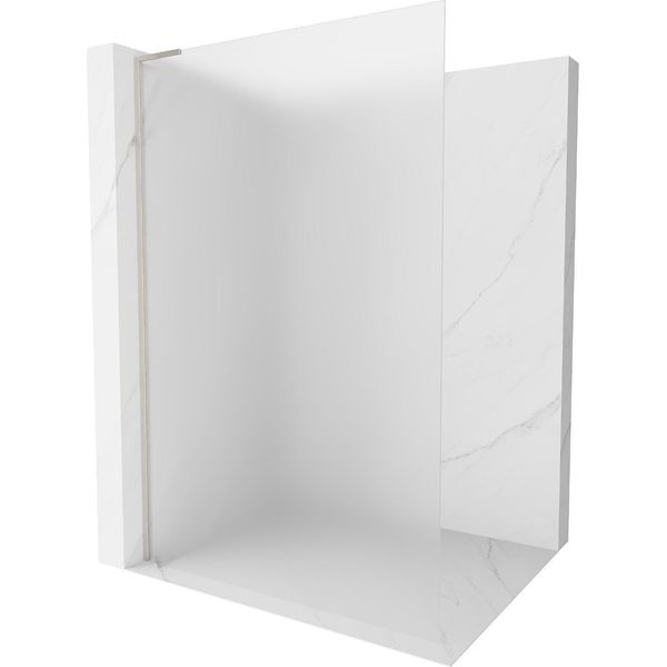 Mexen Kioto L Parete Doccia Walk-In 120 X 200 Cm, Brina, Nichel Spazzolato - 800-120-103-97-30-image