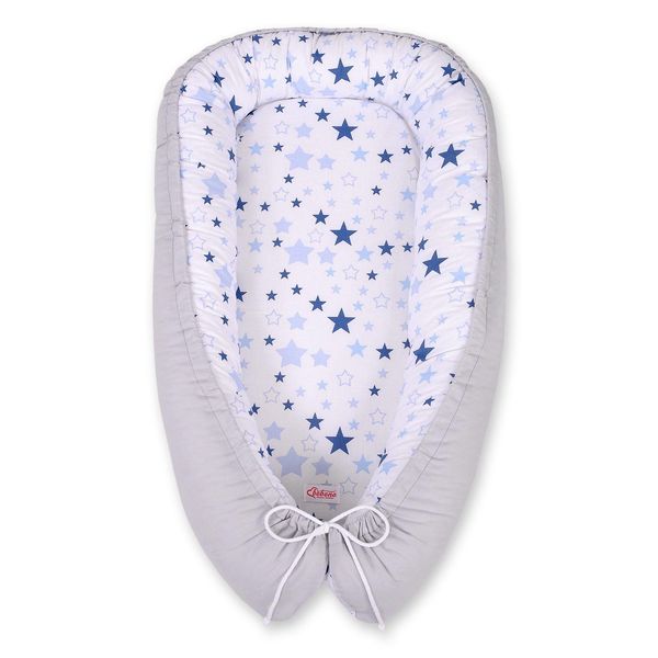 Coperta Premium Double-Face Bobono - Stelle Bianche E Blu-image