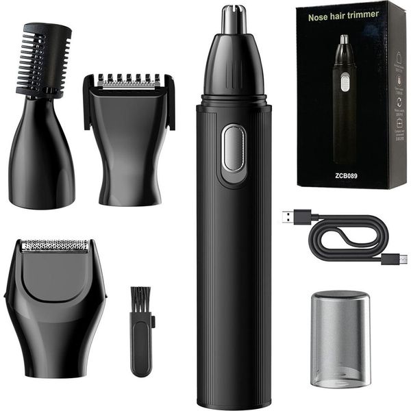 Inf Taglia Naso Elettrico Multifunzione 4 In 1 Per Naso, Orecchie, Barba E Sopracciglia-image