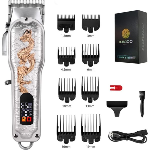 Inf Tagliacapelli Professionale Senza Fili Con Display Led E Regolazioni-image