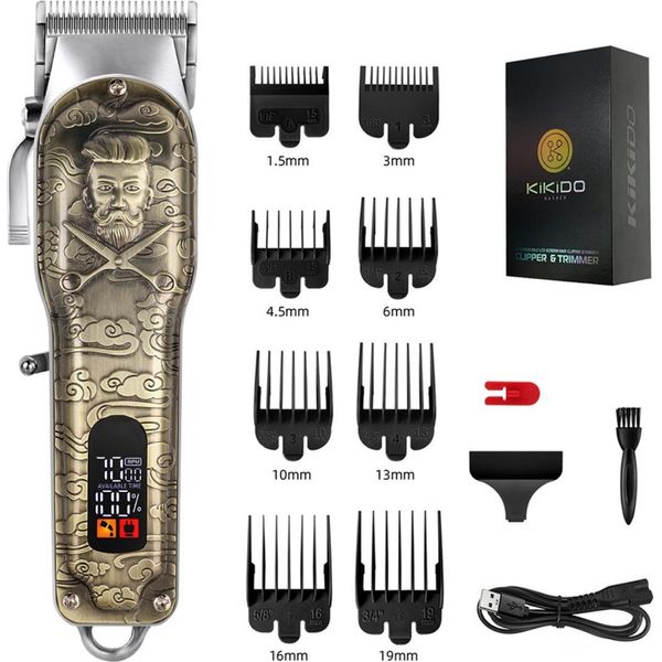 Inf Tagliacapelli Elettrico Professionale Oro Vintage Regolabile Ricaricabile Led-image