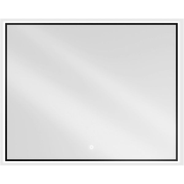Mexen Erma Specchio Da Bagno Retroilluminato 100 X 80 Cm, Led 6000K, Anti-Appannamento, Cornice Nera - 9814-100-080-611-70-image