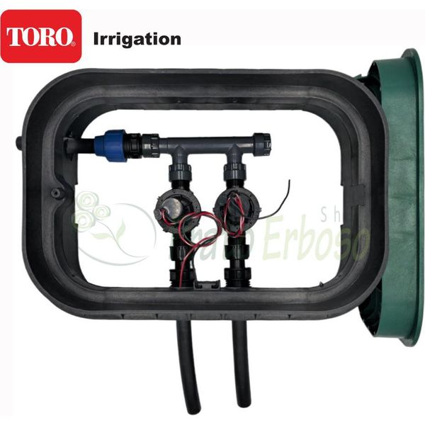 PA-EZP-2-9V - Pozzetto Per Irrigazione Assemblato Da 1" A 2 Zone Con Componentistica Toro"-image