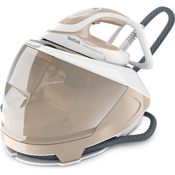 Tefal Pro Express Eco GV9E22E0 Steam Ironing Station 2200 W 1.8 L Durilium Airglide Autoclean Soleplate Beige, White-image