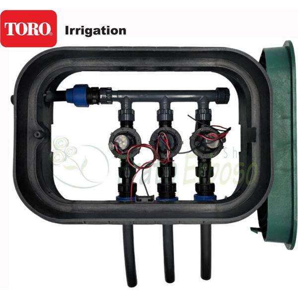 PA-EZP-3-9V - Pozzetto Per Irrigazione Assemblato Da 1" A 3 Zone Con Componentistica Toro"-image