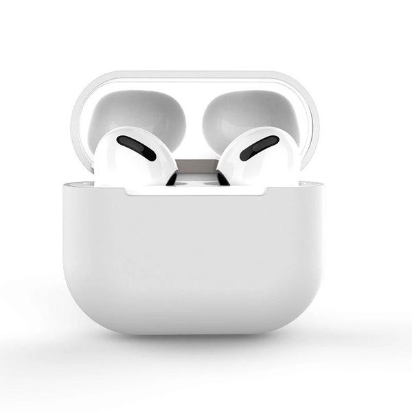 Custodia Per Airpods 2 / Airpods 1 Custodia Morbida Per Cuffie In Silicone Bianco (Custodia C)-image
