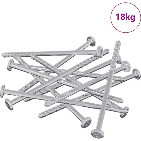 Vidaxl Vite 800 Pezzi Argento M6 X 120 Mm Acciaio-image