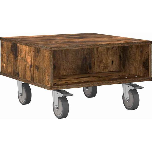 Syfax™ Tavolino Con Ruote Rovere Fumé 50,5 X 50 X 30 Cm-image