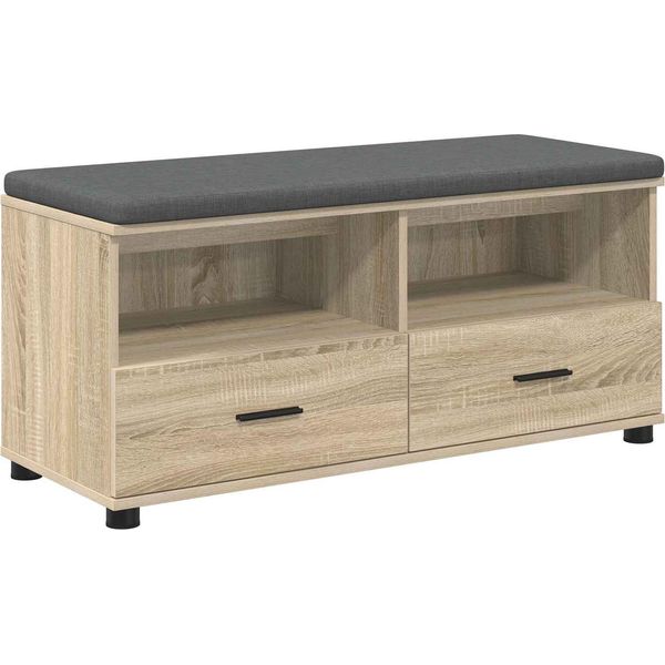Syfax™ Panca Per Ingresso Con Cuscino Rovere Sonoma 100 X 38 X 46 Cm-image