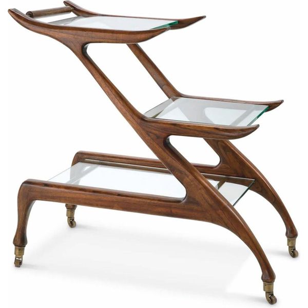 Casa Padrino Carrello Marrone 85 X 50 X H. 80 Cm - Accessori Alberghieri-image