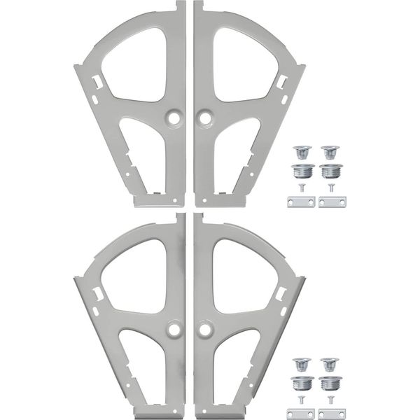 Vidaxl Cerniera A Ribalta 2 Pezzi Argento 235 X 155 X 30 Mm Ferro-image
