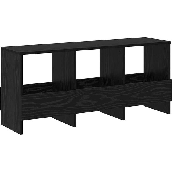 Syfax™ Scaffale Per Riviste Rovere Nero 102 X 30 X 45 Cm-image