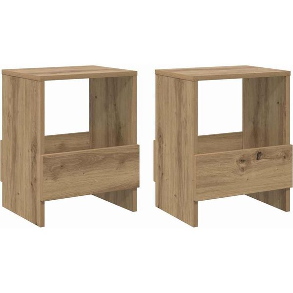 Syfax™ Scaffale Per Riviste 2 Pcs Rovere Artigianale 35 X 30 X 45 Cm-image