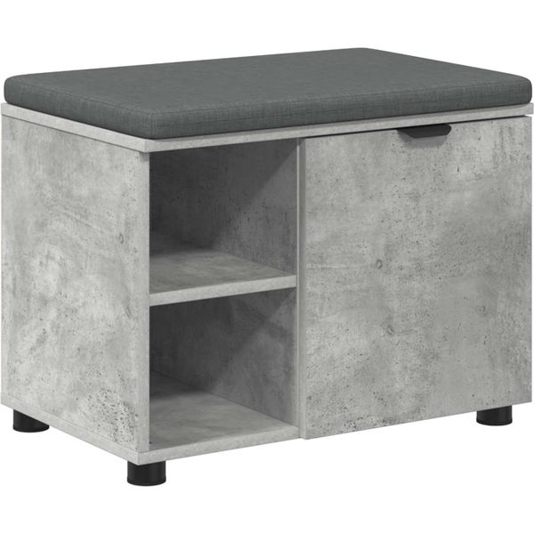 Syfax™ Panca Per Ingresso Con Cuscino Grigio Cemento 60 X 38 X 46 Cm-image
