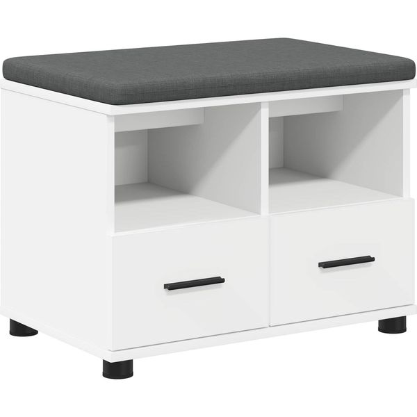 Syfax™ Panca Per Ingresso Con Cuscino Bianco 60 X 38 X 46 Cm-image