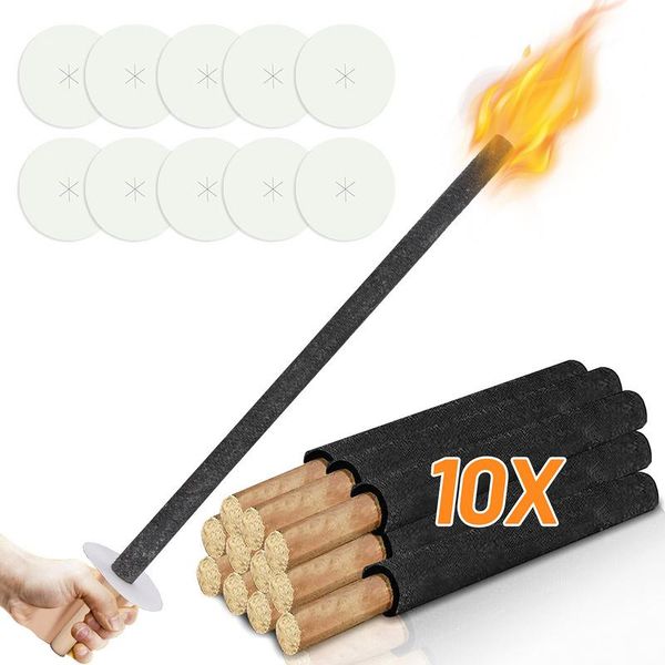 Jopassy Torce Da Giardino Torce Di Cera Di Alta Qualità Tempo Di Combustione Vario Torce Di Cera Di Alta Qualità Con Tempi Di Combustione Diversi 90Min 72Cm 10X-image