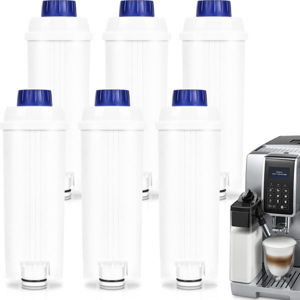 Filtro Acqua Yakimz Per Macchine Da Caffè Completamente Automatiche Delonghi DLSC002, Accessori Per Macchine Da Caffè Della Serie Ecam, Etam Ed Esam, Confezione Da 6 Pz-image