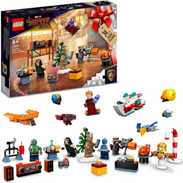 Lego 76231 Calendario Dell'avvento Marvel Guardiani Della Galassia 2022 Con Groot, Astronave E Minifigure Di Supereroi, Calendario Natalizio Costruibile-image