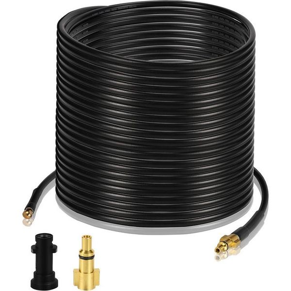 Swanew Tubo Flessibile Per Idropulitrice 180Bar- Tubo Flessibile Per Pulizia Tubi Con Adattatore Adatto A KäRcher K2-K7 30M-image