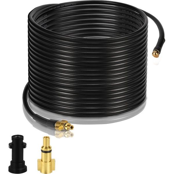 Yakimz Tubo Flessibile Per Idropulitrice 180Bar- Set Tubo Flessibile Per Pulizia Tubi Con Adattatore Adatto A KäRcher K2-K7 20M-image