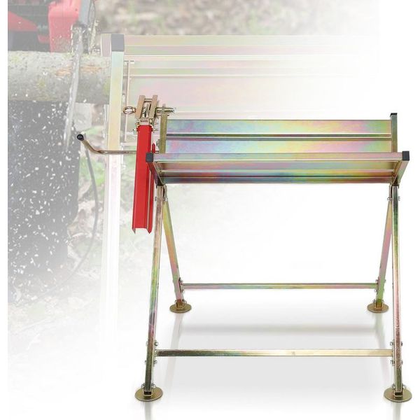 Cavalletto Per Sega Yakimz Con Supporto Per Motosega, 81X72X78,5 Cm Carico Massimo 150 Kg Carico 150 Kg Cavalletto Per Sega Pieghevole, Con Asta Di Misurazione E Coperchio Di Protezione-image