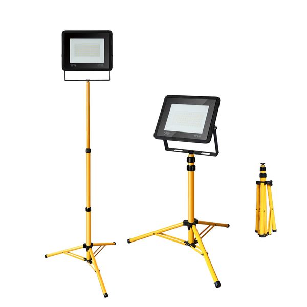 Yakimz Led Proiettore Da Costruzione Proiettore Da Lavoro Proiettore Con Treppiede 50W Bianco Freddo-image
