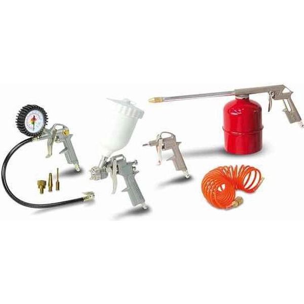 Set Aria Compressa Stanley 9045671STN 8 Accessori Per Compressori, Inclusi Pistola Di Soffiaggio, Pistola A Pressione, Pistola A Spruzzo, Ugelli E Custodia-image