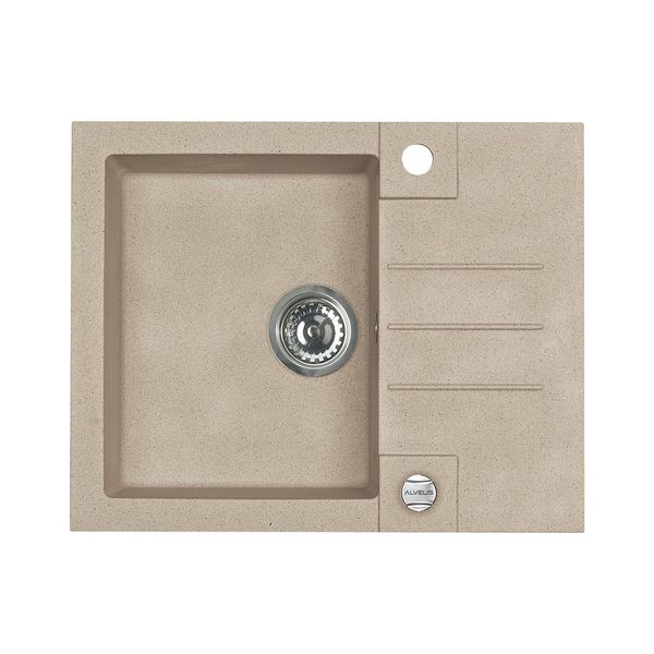 Alveus Cz Alveus Rock 30 G- 55 Beige (595X475Mm)+ Sifone A Scomparsa-image